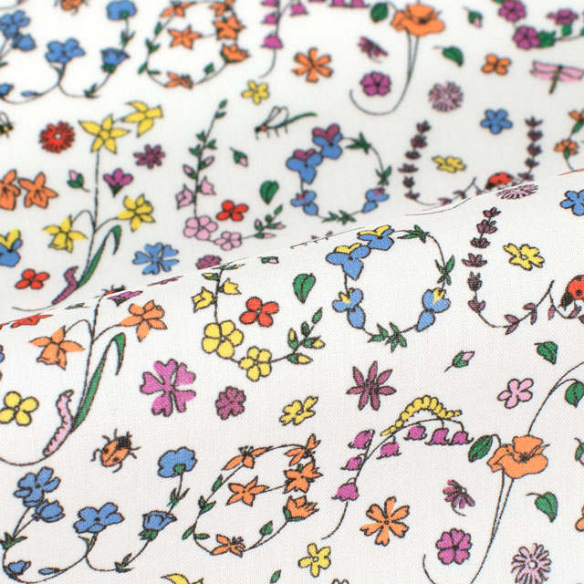 生地 LIBERTY FABRICS リバティ・ファブリックス タナローン 2024AW THE CURATED FLORAL Ing-Britt's Garden イング - ブリッツ・ガーデン(24-3634248) 24BU.マルチ 09Ac03j