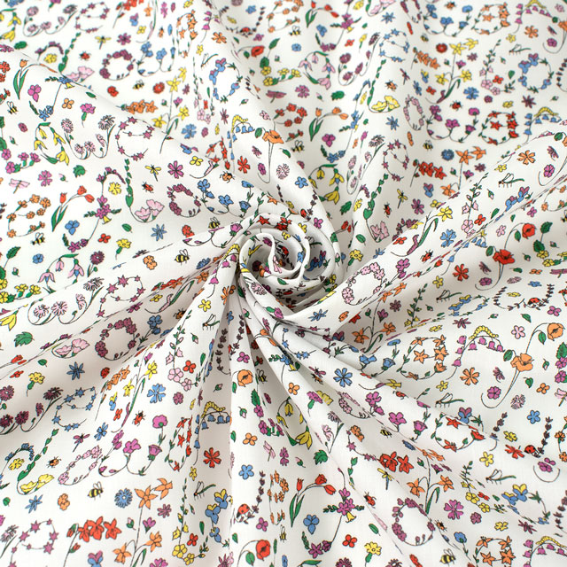 生地 LIBERTY FABRICS リバティ・ファブリックス タナローン 2024AW THE CURATED FLORAL Ing-Britt's Garden イング - ブリッツ・ガーデン(24-3634248) 24BU.マルチ 09Ac03j