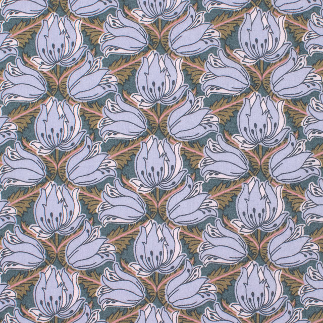 生地 LIBERTY FABRICS リバティ・ファブリックス タナローン 2024AW THE CURATED FLORAL Evelyn Trail エヴリン・トレイル(24-3634294) 24CU.パープル 99Zz99j