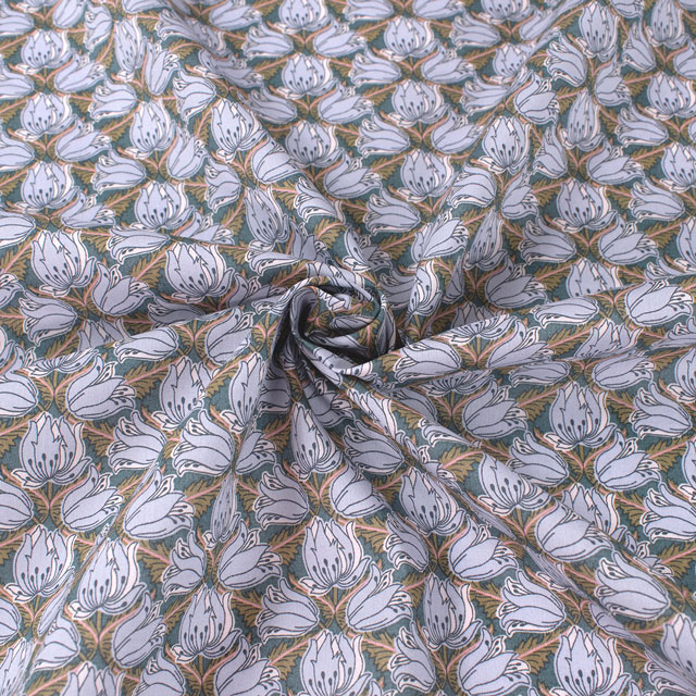 生地 LIBERTY FABRICS リバティ・ファブリックス タナローン 2024AW THE CURATED FLORAL Evelyn Trail エヴリン・トレイル(24-3634294) 24CU.パープル 99Zz99j