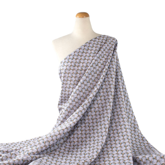 生地 LIBERTY FABRICS リバティ・ファブリックス タナローン 2024AW THE CURATED FLORAL Evelyn Trail エヴリン・トレイル(24-3634294) 24CU.パープル 99Zz99j