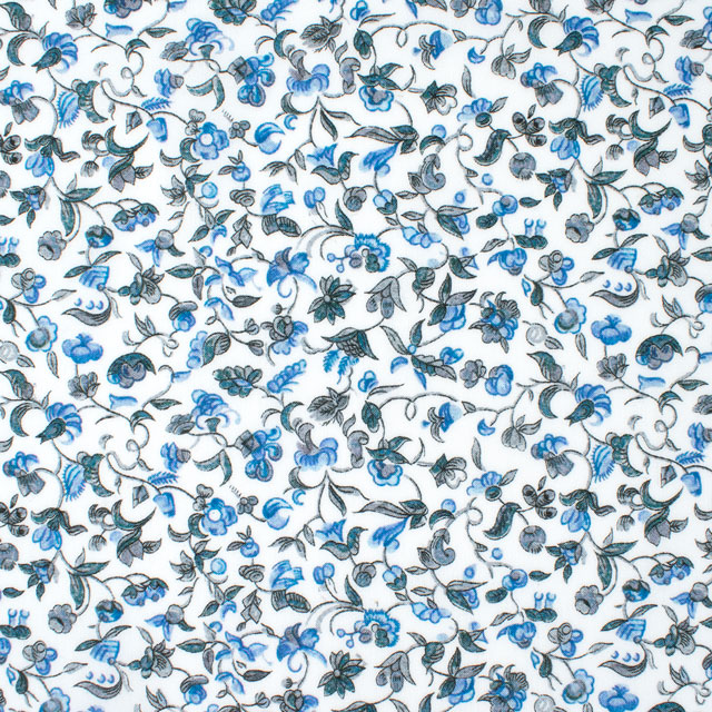 生地 LIBERTY FABRICS リバティ・ファブリックス タナローン 2024AW THE CURATED FLORAL Eleanor's Orchard エレノアズ・オーチャード(24-3634295) 24BU.ブルー 09Ac03j