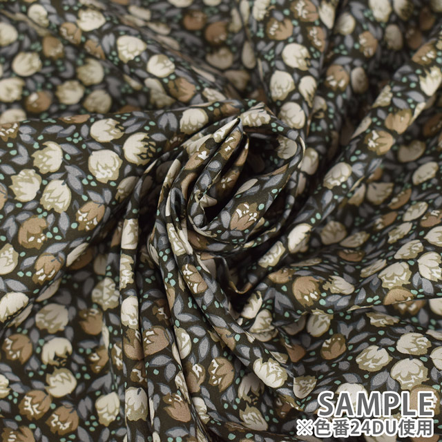 生地 LIBERTY FABRICS リバティ・ファブリックス オーガニックタナローン 2024AW Organic Garden Dotty Lottie ドッティ・ロッティ(24-157J920) 24DU.ブラック 09Ac03j