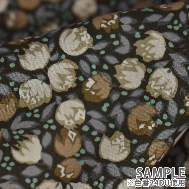 生地 LIBERTY FABRICS リバティ・ファブリックス オーガニックタナローン 2024AW Organic Garden Dotty Lottie ドッティ・ロッティ(24-157J920) 24DU.ブラック 09Ac03j