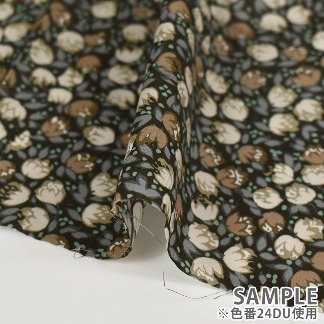 生地 LIBERTY FABRICS リバティ・ファブリックス オーガニックタナローン 2024AW Organic Garden Dotty Lottie ドッティ・ロッティ(24-157J920) 24DU.ブラック 09Ac03j