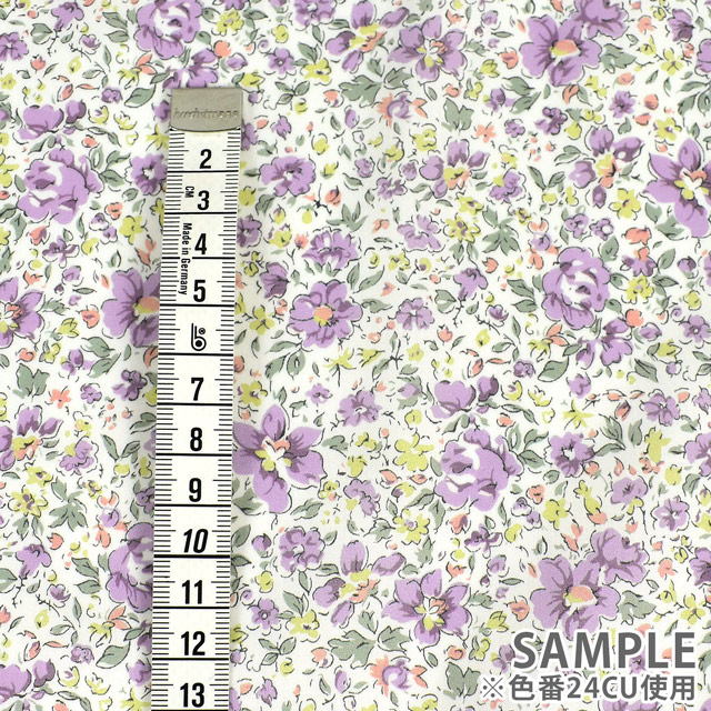 生地 LIBERTY FABRICS リバティ・ファブリックス オーガニックタナローン 2024AW Organic Garden Gemma Meadow ジェマ・メドゥ(24-157J923) 24CU.ラベンダー 09Ac04j