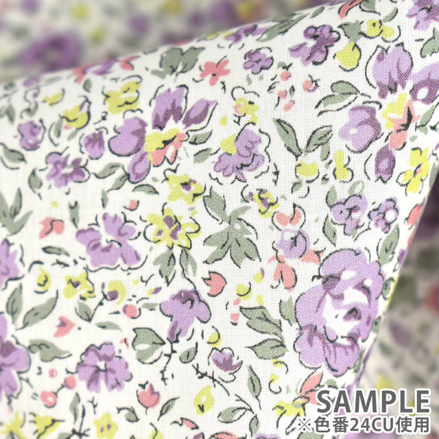 生地 LIBERTY FABRICS リバティ・ファブリックス オーガニックタナローン 2024AW Organic Garden Gemma Meadow ジェマ・メドゥ(24-157J923) 24CU.ラベンダー 09Ac04j