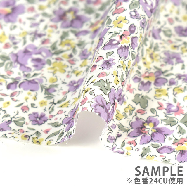 生地 LIBERTY FABRICS リバティ・ファブリックス オーガニックタナローン 2024AW Organic Garden Gemma Meadow ジェマ・メドゥ(24-157J923) 24CU.ラベンダー 09Ac04j