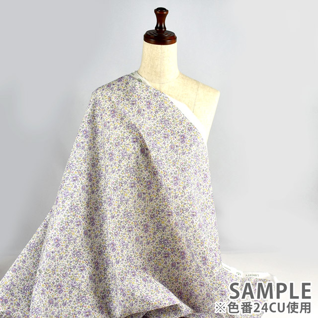 生地 LIBERTY FABRICS リバティ・ファブリックス オーガニックタナローン 2024AW Organic Garden Gemma Meadow ジェマ・メドゥ(24-157J923) 24CU.ラベンダー 09Ac04j