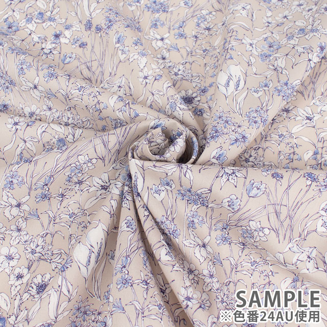 生地 LIBERTY FABRICS リバティ・ファブリックス タナローン 2024AW Native Flowers WANDERVOGEL ワンダーフォーゲル(24-363J4221) 24AU.ベージュ 09Ac04j