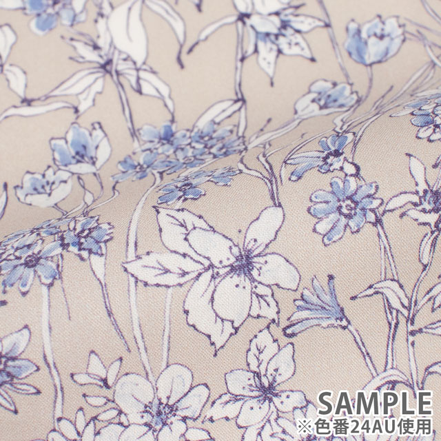 生地 LIBERTY FABRICS リバティ・ファブリックス タナローン 2024AW Native Flowers WANDERVOGEL ワンダーフォーゲル(24-363J4221) 24AU.ベージュ 09Ac04j