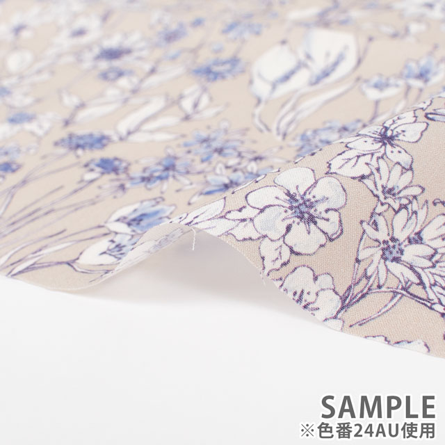 生地 LIBERTY FABRICS リバティ・ファブリックス タナローン 2024AW Native Flowers WANDERVOGEL ワンダーフォーゲル(24-363J4221) 24AU.ベージュ 09Ac04j