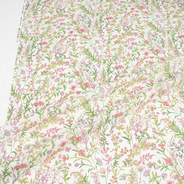 生地 LIBERTY FABRICS リバティ・ファブリックス タナローン 2024AW Native Flowers BUTTERFLY MEADOW バタフライ・メドゥ(24-363J4226) 24AU.ピンク 09Ac03j