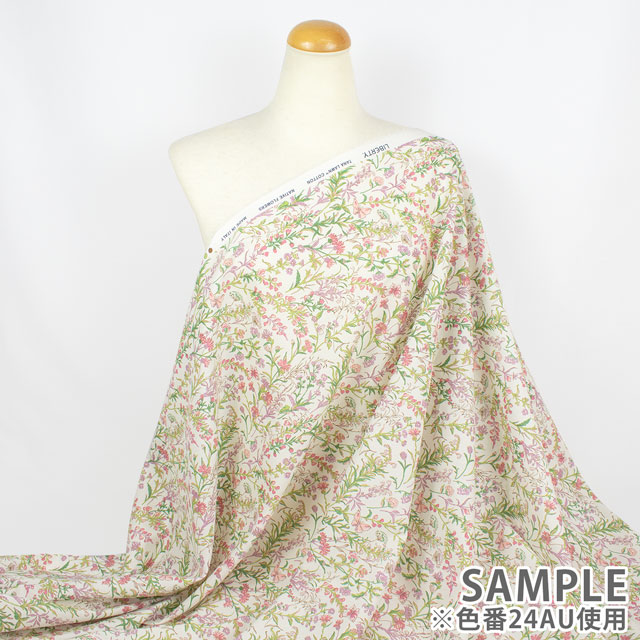 生地 LIBERTY FABRICS リバティ・ファブリックス タナローン 2024AW Native Flowers BUTTERFLY MEADOW バタフライ・メドゥ(24-363J4226) 24AU.ピンク 09Ac03j