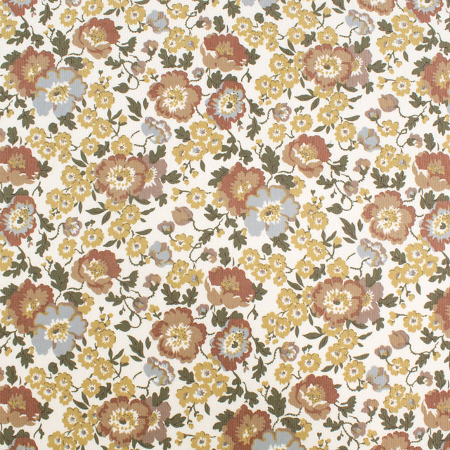 生地 LIBERTY FABRICS リバティ・ファブリックス コーデュロイ 2024AW Poppy Poem ポピー・ポエム（24-3634204） J24A.イエロー 09Bi26j