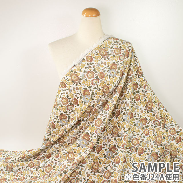 生地 LIBERTY FABRICS リバティ・ファブリックス コーデュロイ 2024AW Poppy Poem ポピー・ポエム(24-3634204) J24A.イエロー 09Bi26j