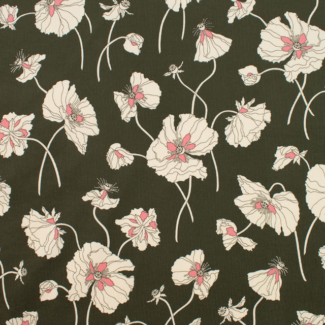 生地 LIBERTY FABRICS リバティ・ファブリックス コーデュロイ 2024AW Fragile Blooms フラジャイル・ブルームス(24-3634206S50) J24B.カーキ 09Bi26j