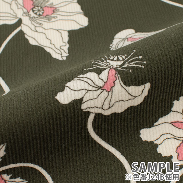 生地 LIBERTY FABRICS リバティ・ファブリックス コーデュロイ 2024AW Fragile Blooms フラジャイル・ブルームス(24-3634206S50) J24B.カーキ 09Bi26j