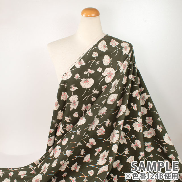 生地 LIBERTY FABRICS リバティ・ファブリックス コーデュロイ 2024AW Fragile Blooms フラジャイル・ブルームス(24-3634206S50) J24B.カーキ 09Bi26j
