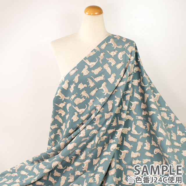 生地 LIBERTY FABRICS リバティ・ファブリックス コーデュロイ 2024AW Meow ミャオウ(DC32576L130) J24C.ブルー 99Zz99j