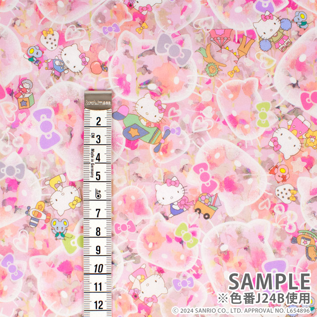 生地 LIBERTY FABRICS リバティ・ファブリックス タナローン ハローキティ 50th Anniversary Vol. 2 バブル・ドリームス(DC34429) J24B.ピンク 09Ac03j
