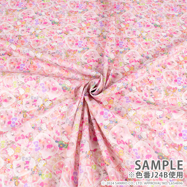 生地 LIBERTY FABRICS リバティ・ファブリックス タナローン ハローキティ 50th Anniversary Vol. 2 バブル・ドリームス(DC34429) J24B.ピンク 09Ac03j