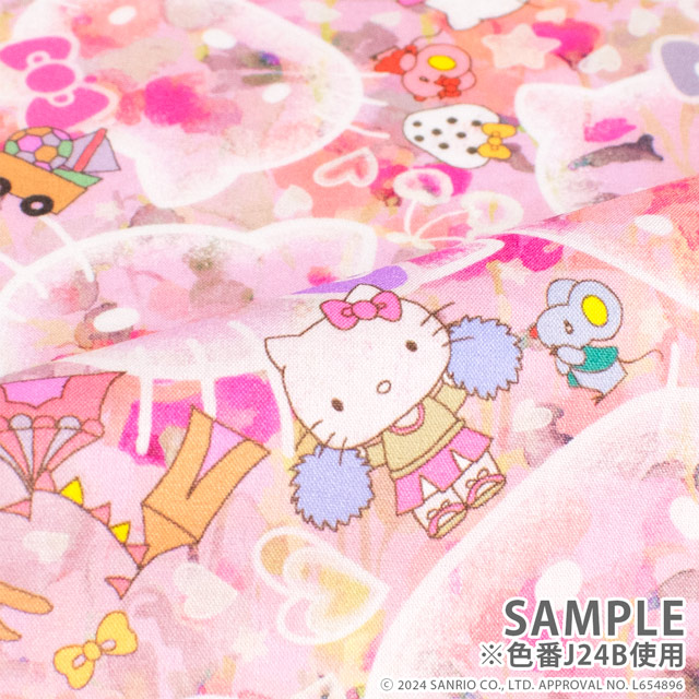 生地 LIBERTY FABRICS リバティ・ファブリックス タナローン ハローキティ 50th Anniversary Vol. 2 バブル・ドリームス(DC34429) J24B.ピンク 09Ac03j