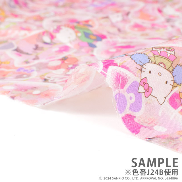 生地 LIBERTY FABRICS リバティ・ファブリックス タナローン ハローキティ 50th Anniversary Vol. 2 バブル・ドリームス(DC34429) J24B.ピンク 09Ac03j