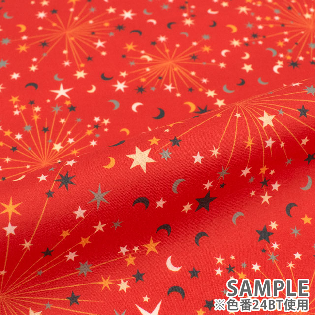 生地 LIBERTY FABRICS リバティ・ファブリックス タナローン 2024AW Pearly Christmas Helen's Starry Sky へレンズ・スターリー・スカイ(15773403) 24CT.ダークグリーン 09Ac03j