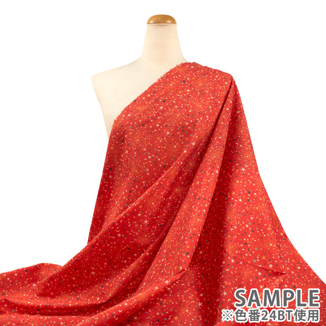 生地 LIBERTY FABRICS リバティ・ファブリックス タナローン 2024AW Pearly Christmas Helen's Starry Sky へレンズ・スターリー・スカイ(15773403) 24CT.ダークグリーン 09Ac03j