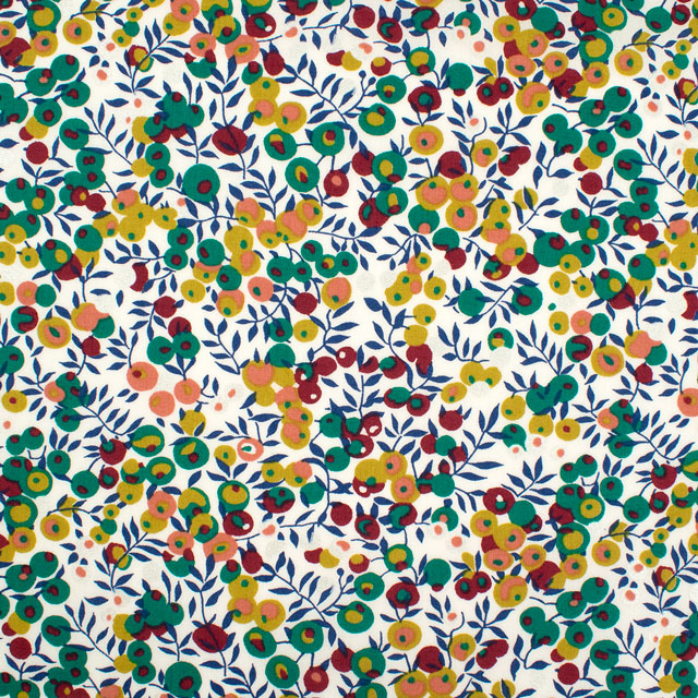 生地 LIBERTY FABRICS リバティ・ファブリックス タナローン 2024AW Pearly Christmas Wiltshire ウィルトシャー(3339009P) J24D.グリーン 09Ac03j