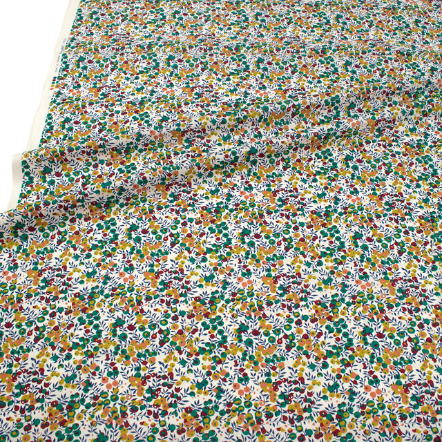 生地 LIBERTY FABRICS リバティ・ファブリックス タナローン 2024AW Pearly Christmas Wiltshire ウィルトシャー(3339009P) J24D.グリーン 09Ac03j