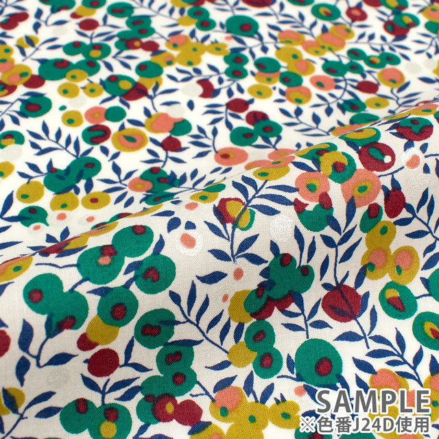 生地 LIBERTY FABRICS リバティ・ファブリックス タナローン 2024AW Pearly Christmas Wiltshire ウィルトシャー(3339009P) J24D.グリーン 09Ac03j
