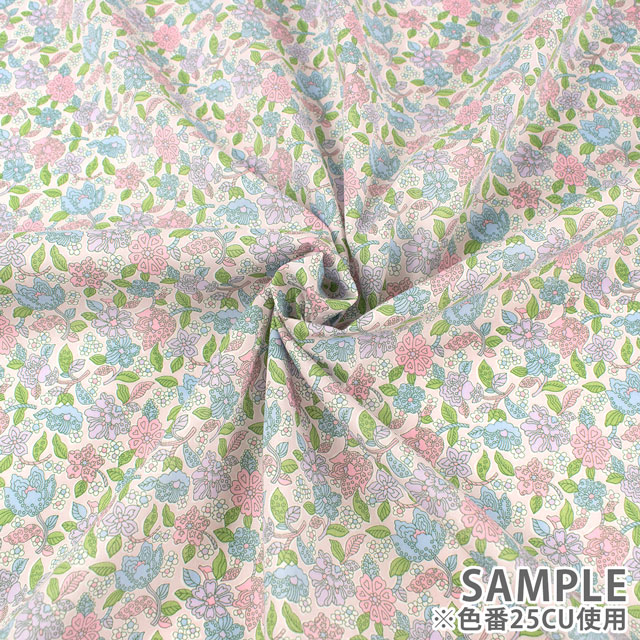 生地 LIBERTY FABRICS リバティ・ファブリックス タナローン 2025SS Retold 150th Anniversary Collection Floral Ovation フローラル・オベーション(25-3635104) 25BU.ブルー 09Ac03j