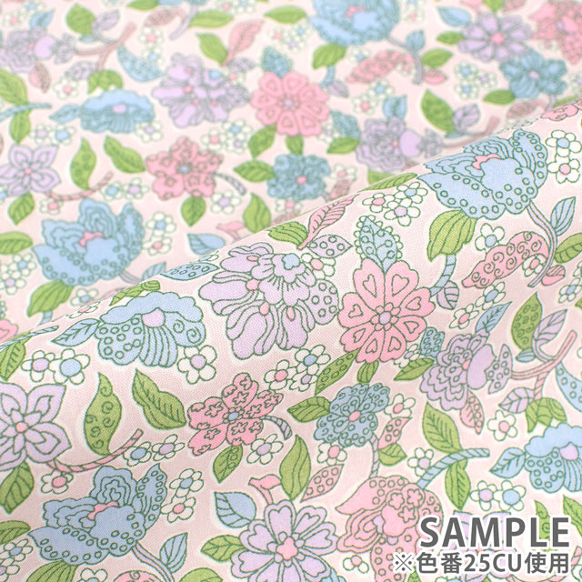 生地 LIBERTY FABRICS リバティ・ファブリックス タナローン 2025SS Retold 150th Anniversary Collection Floral Ovation フローラル・オベーション(25-3635104) 25BU.ブルー 09Ac03j