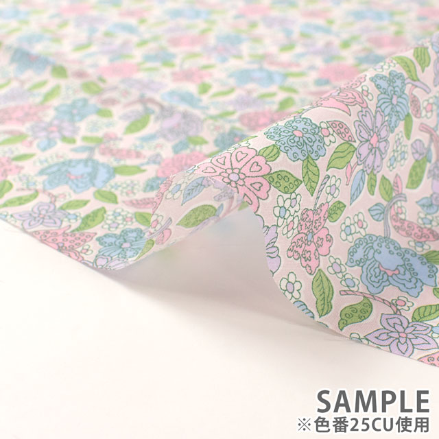 生地 LIBERTY FABRICS リバティ・ファブリックス タナローン 2025SS Retold 150th Anniversary Collection Floral Ovation フローラル・オベーション(25-3635104) 25BU.ブルー 09Ac03j