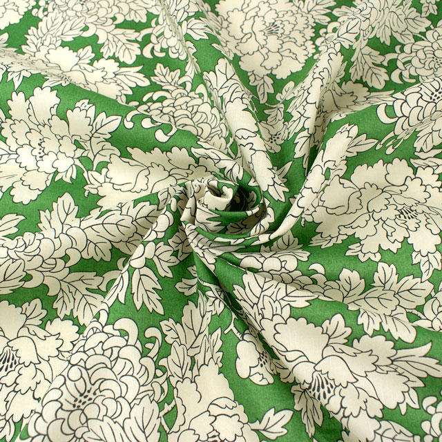 生地 LIBERTY FABRICS リバティ・ファブリックス タナローン 2025SS Retold 150th Anniversary Collection Costume コスチューム(25-3635109) 25CU.グリーン 09Ac03j