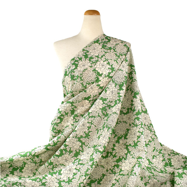 生地 LIBERTY FABRICS リバティ・ファブリックス タナローン 2025SS Retold 150th Anniversary Collection Costume コスチューム(25-3635109) 25CU.グリーン 09Ac03j