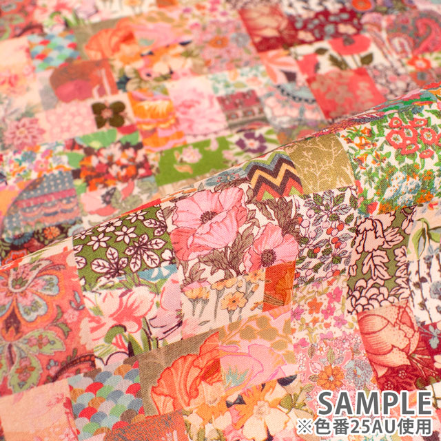 生地 LIBERTY FABRICS リバティ・ファブリックス タナローン 2025SS Retold 150th Anniversary Collection Archive Patchwork アーカイブ・パッチワーク(25-3635114) 25BU.ブルー 09Ac03j