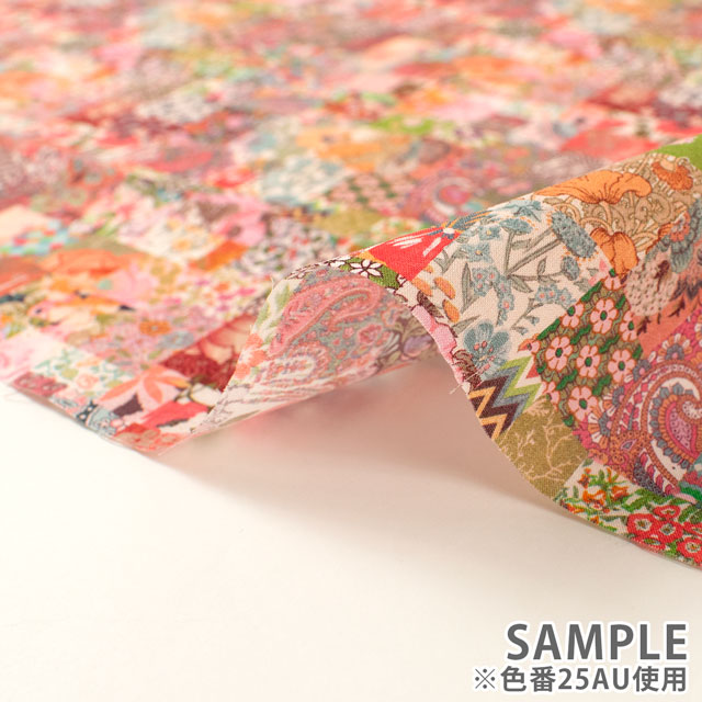 生地 LIBERTY FABRICS リバティ・ファブリックス タナローン 2025SS Retold 150th Anniversary Collection Archive Patchwork アーカイブ・パッチワーク(25-3635114) 25BU.ブルー 09Ac03j