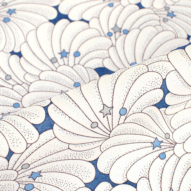 生地 LIBERTY FABRICS リバティ・ファブリックス タナローン 2025SS Retold 150th Anniversary Collection Poiret Shell ポワレ・シェル(25-3635122) 25BU.ブルー 09Ac03j