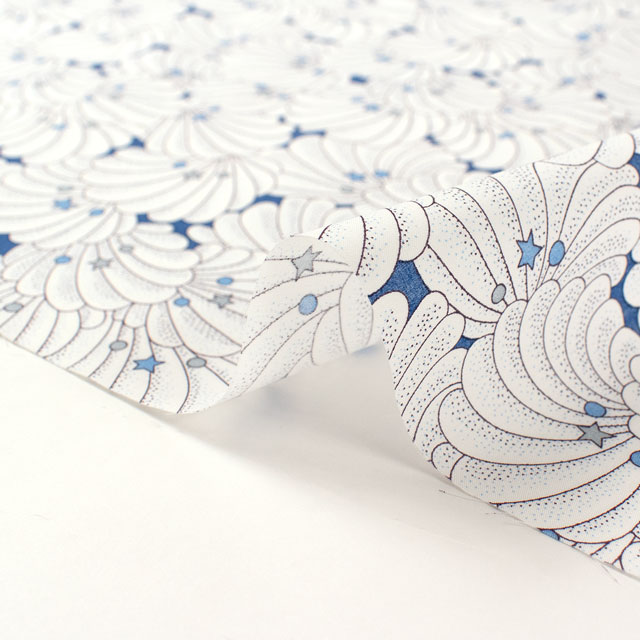 生地 LIBERTY FABRICS リバティ・ファブリックス タナローン 2025SS Retold 150th Anniversary Collection Poiret Shell ポワレ・シェル(25-3635122) 25BU.ブルー 09Ac03j