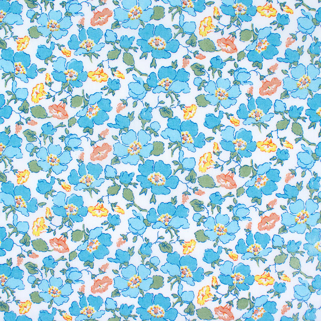 生地 LIBERTY FABRICS リバティ・ファブリックス タナローン 2025SS Retold 150th Anniversary Collection Mrs Stoneley ミセス・ストーンリー(25-3635123) 25BU.ブルー 09Ac03j