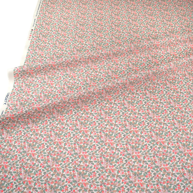 生地 LIBERTY FABRICS リバティ・ファブリックス タナローン 2025SS Retold 150th Anniversary Collection Colleen's Orchard コリーンズ・オーチャード(25-3635125) 25BU.ピンク 09Ac03j