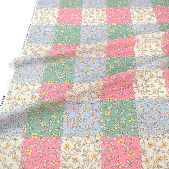 生地 LIBERTY FABRICS リバティ・ファブリックス タナローン 2025SS Retold 150th Anniversary Collection Rosita Check ロジータ・チェック(25-3635126) 25CU.パステル 09Ac03j