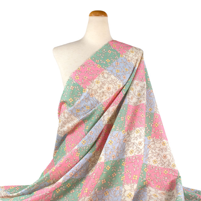 生地 LIBERTY FABRICS リバティ・ファブリックス タナローン 2025SS Retold 150th Anniversary Collection Rosita Check ロジータ・チェック(25-3635126) 25CU.パステル 09Ac03j