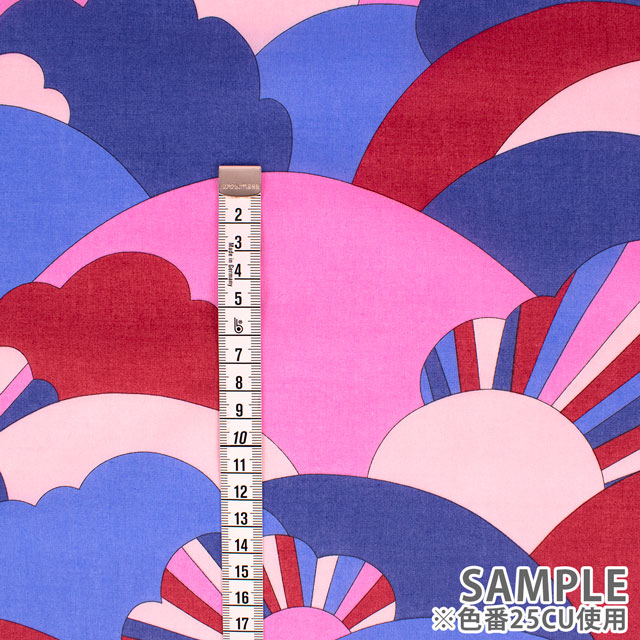 生地 LIBERTY FABRICS リバティ・ファブリックス タナローン 2025SS Retold 150th Anniversary Collection Over The Hills オーバー・ザ・ヒルズ(25-3635129) 25CU.ブルー系マルチ 09Ac03j