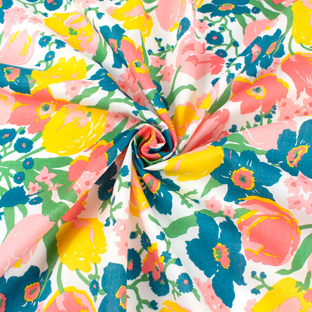 生地 LIBERTY FABRICS リバティ・ファブリックス タナローン 2025SS Retold 150th Anniversary Collection Mariana's Bouquet マリアナズ・ブーケ(25-3635131) 25CU.パステル 09Ac03j