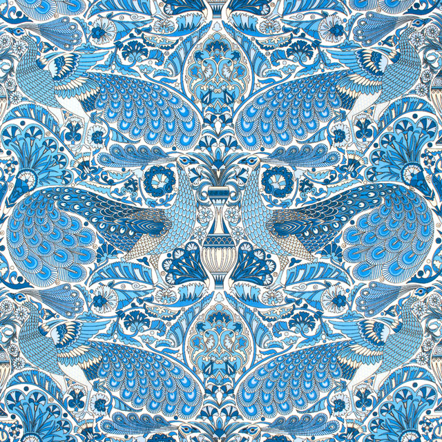 生地 LIBERTY FABRICS リバティ・ファブリックス タナローン 2025SS Retold 150th Anniversary Collection Oscar's Palace オスカーズ・パレス(25-3635133) 25AU.ブルー 09Ac03j