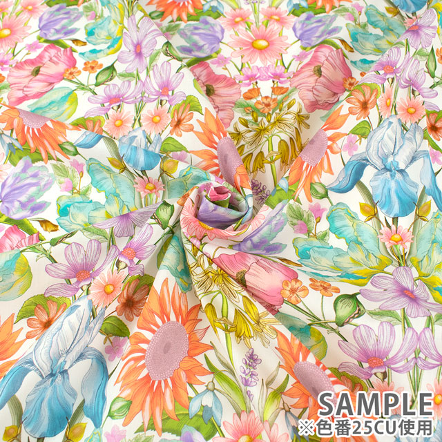生地 LIBERTY FABRICS リバティ・ファブリックス タナローン 2025SS Retold 150th Anniversary Collection Floral Muse フローラル・ミューズ(25-3635140) 25CU.マルチ 09Ac03j